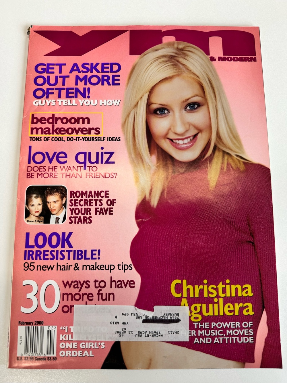 YM Teen Magazine February 2000 Christina Aguilera